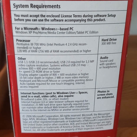 Microsoft window live messenger lifecam vx 600 - Picture 12 of 13